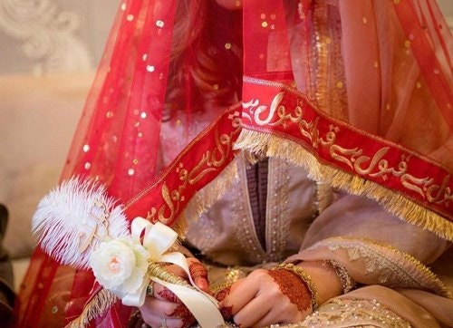 Islamic Muslim Nikkah Net Dupatta Qabool Hai Gotta Border
