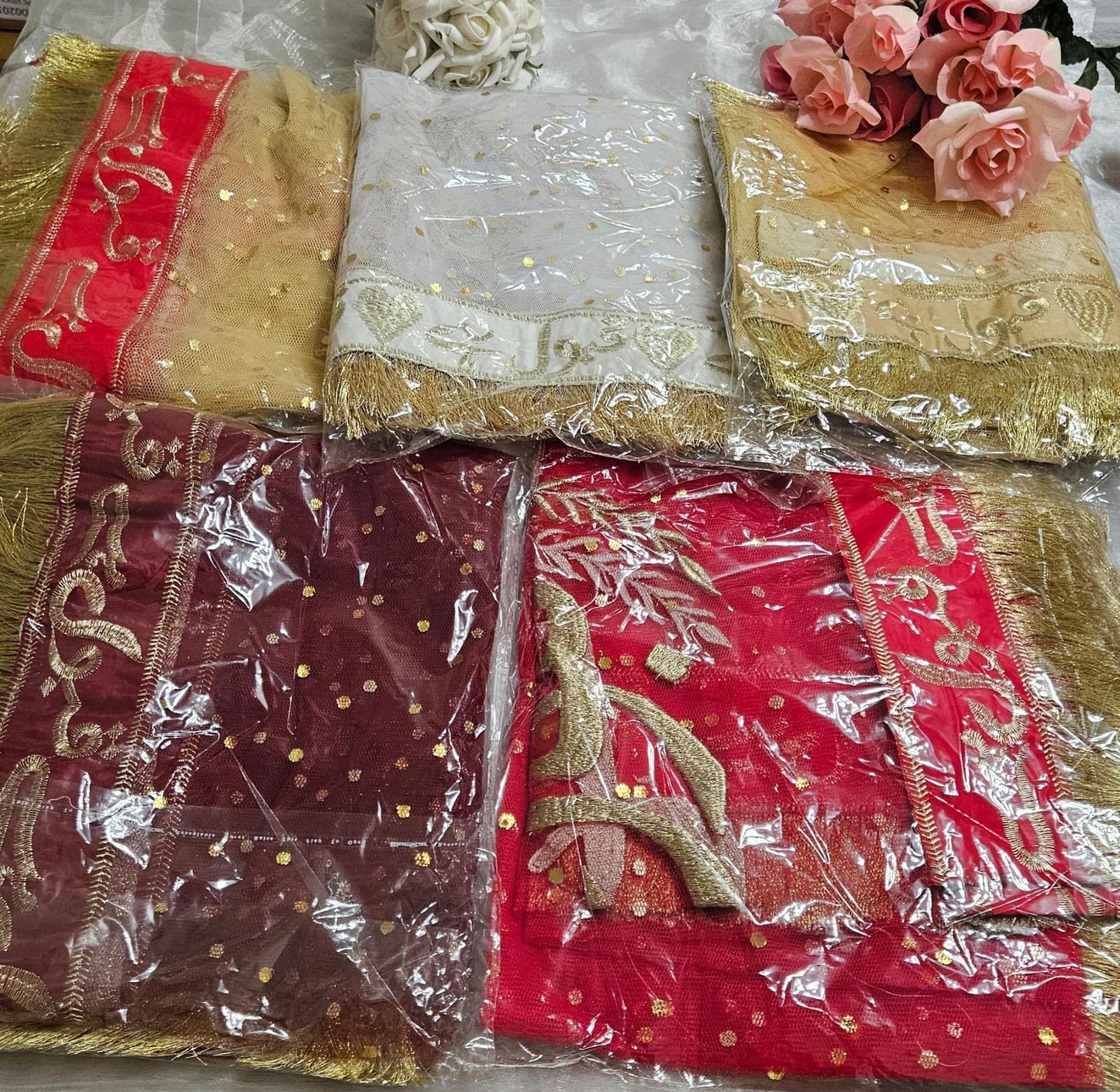 Islamic Muslim Nikkah Net Dupatta Qabool Hai Gotta Border