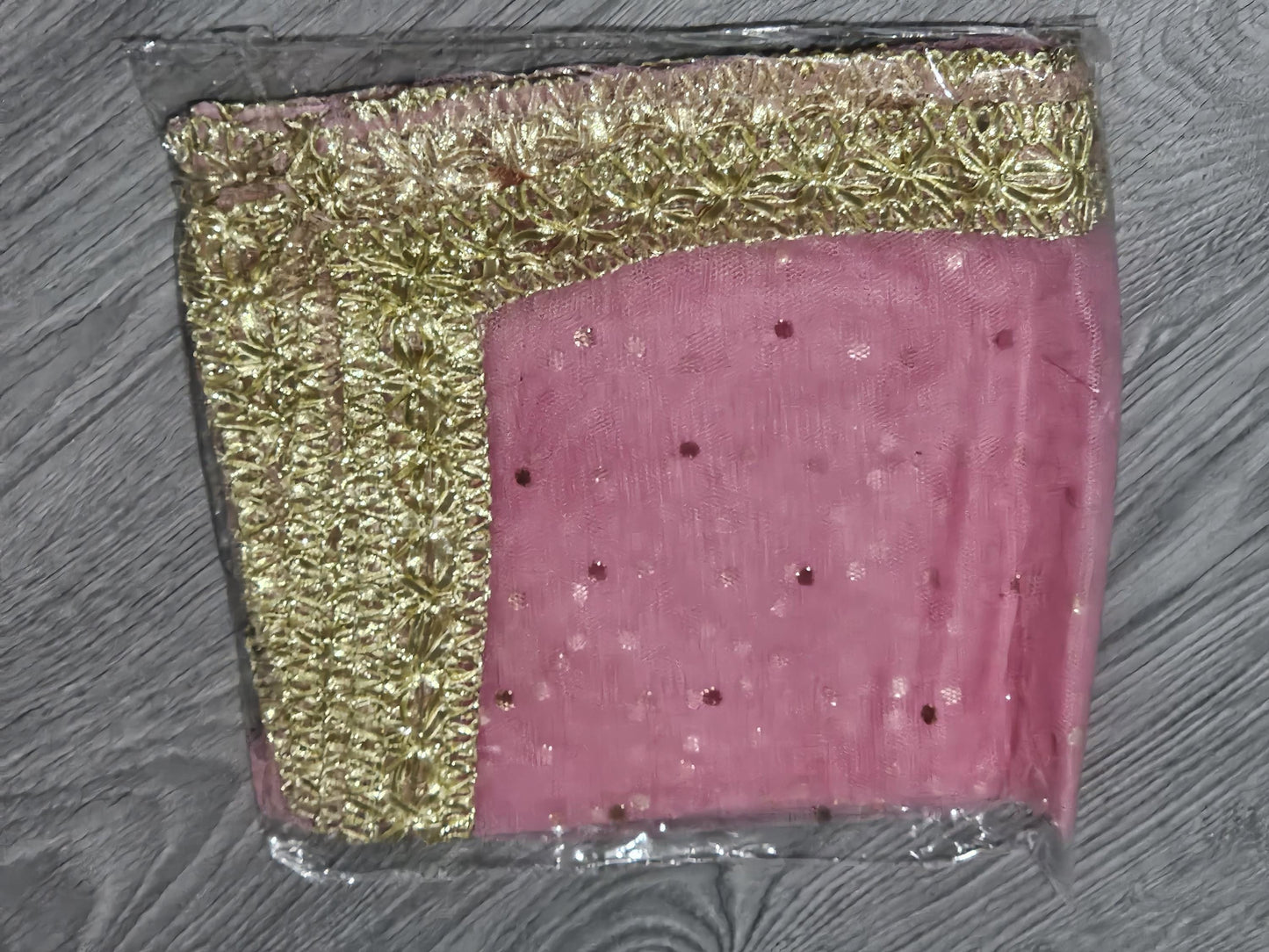 Gota Border Paste Printed Net Dupatta, Nikkah Rukhsati Dupatta