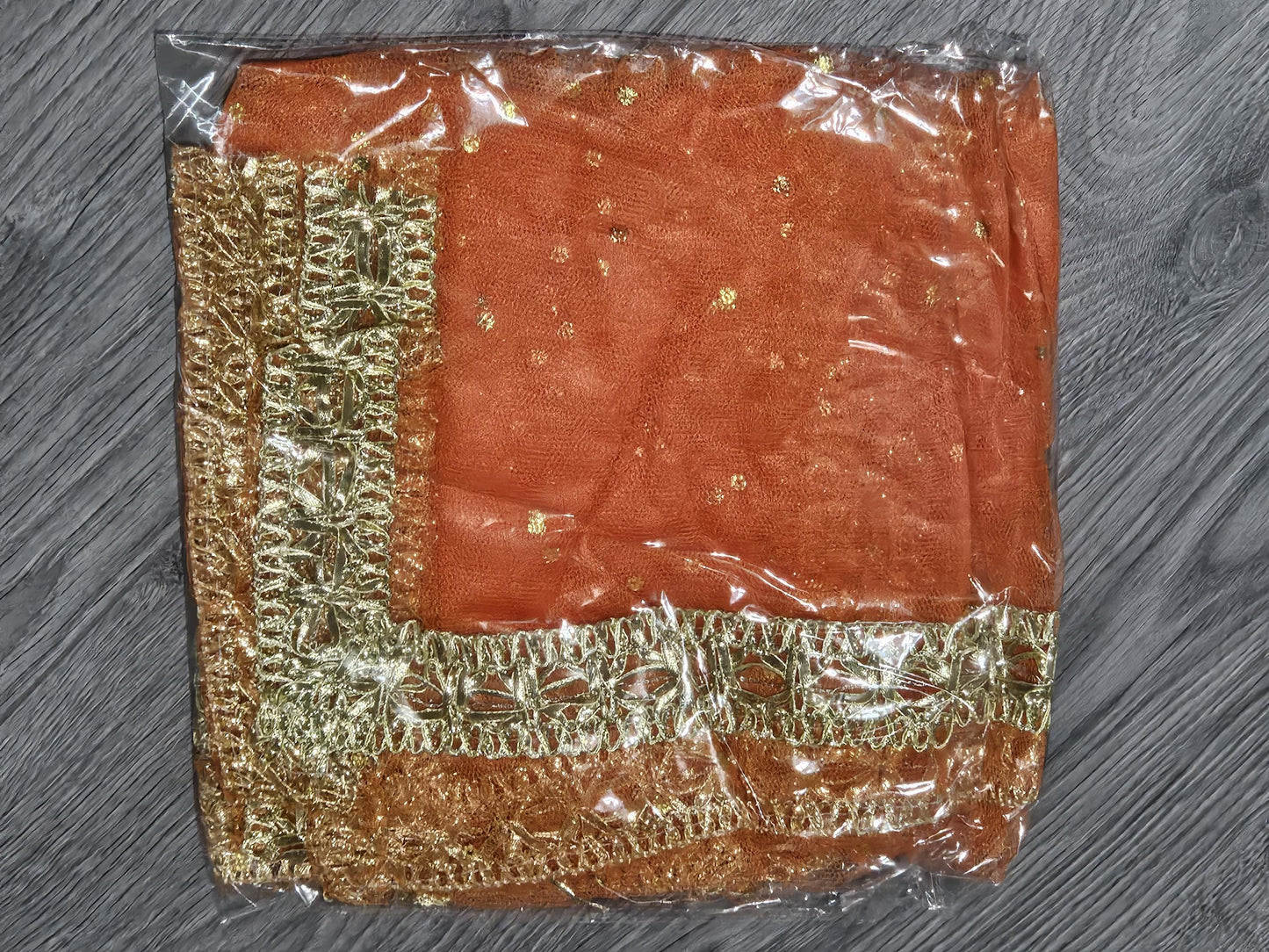 Gota Border Paste Printed Net Dupatta, Nikkah Rukhsati Dupatta