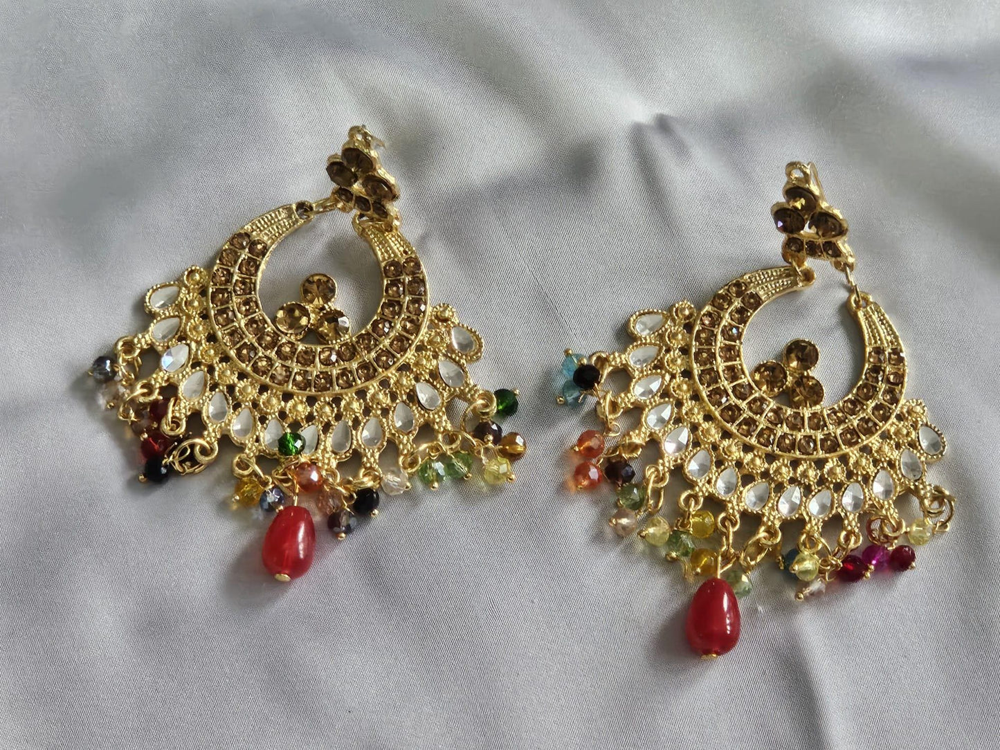 Indian Jewellery, Dangler Earrings Multicolour Earrings