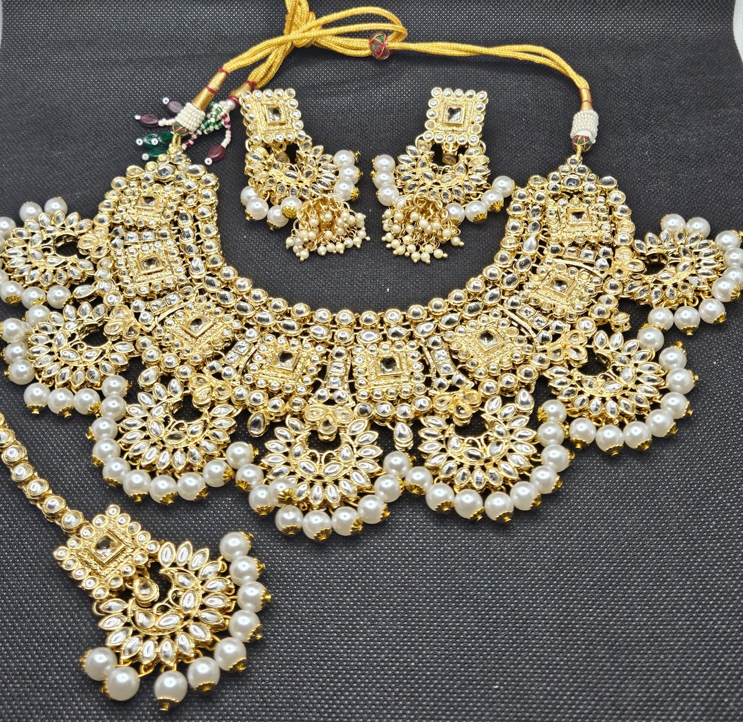 18K Gold Plated Traditional Handcrafted Faux Kundan & Stone Jewellery