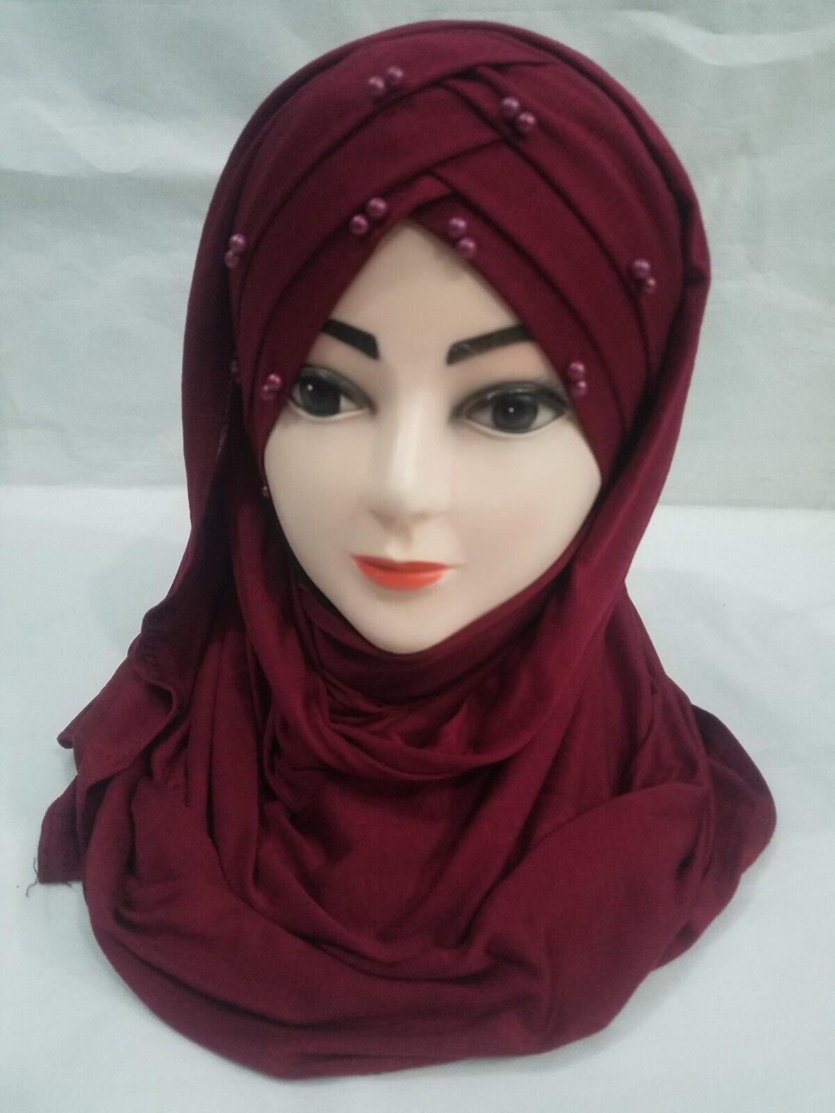 Muslim Jersey Turkish Criss Cross Instant Ready to Wear Hijaab