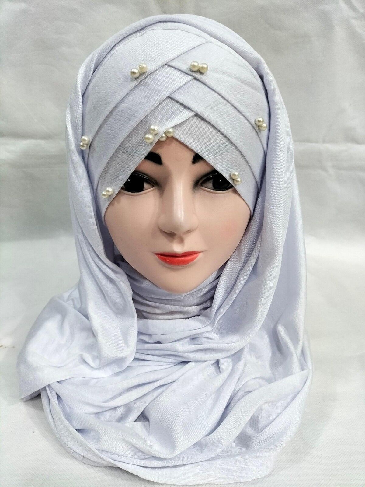 Muslim Jersey Turkish Criss Cross Instant Ready to Wear Hijaab