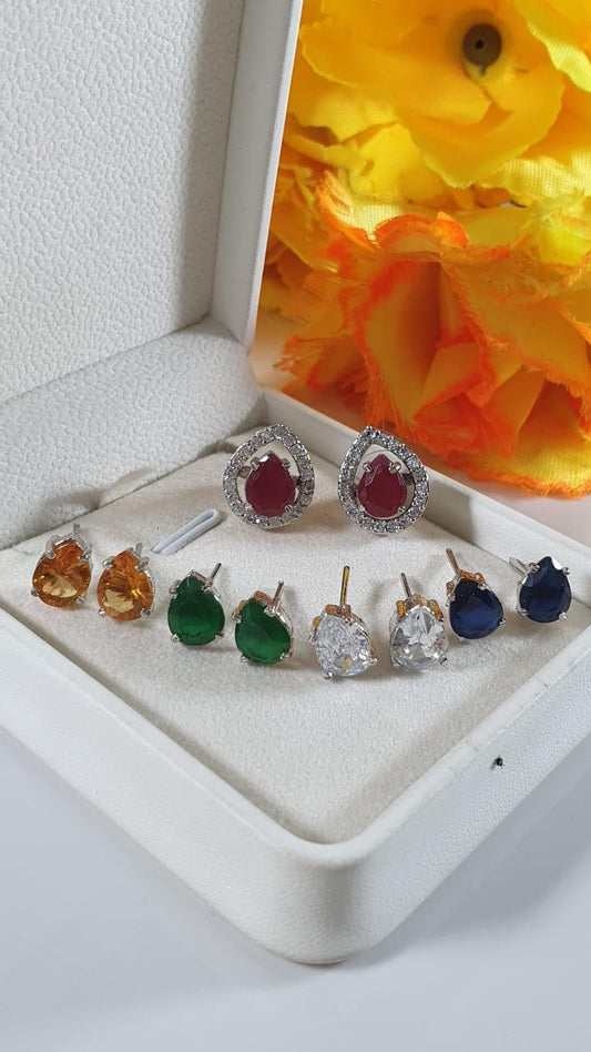 Indian Zarqoon Changeable Colours Tops Stud Earings