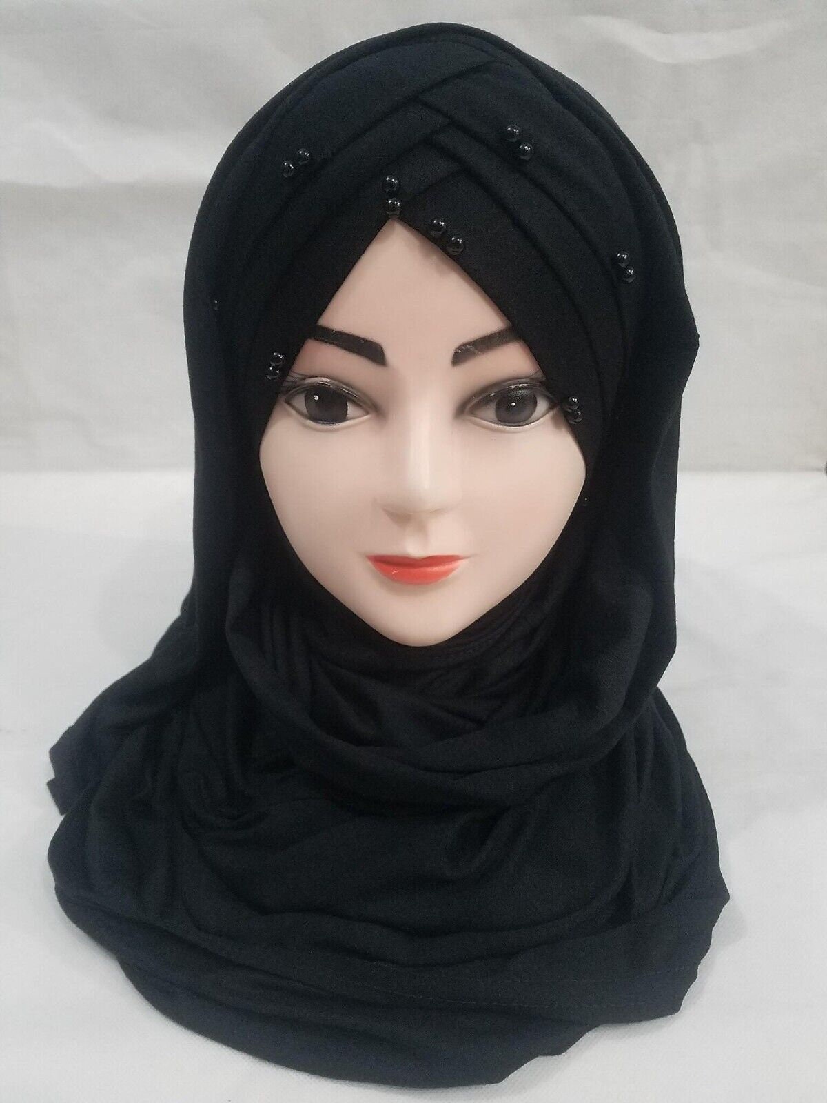 Muslim Jersey Turkish Criss Cross Instant Ready to Wear Hijaab