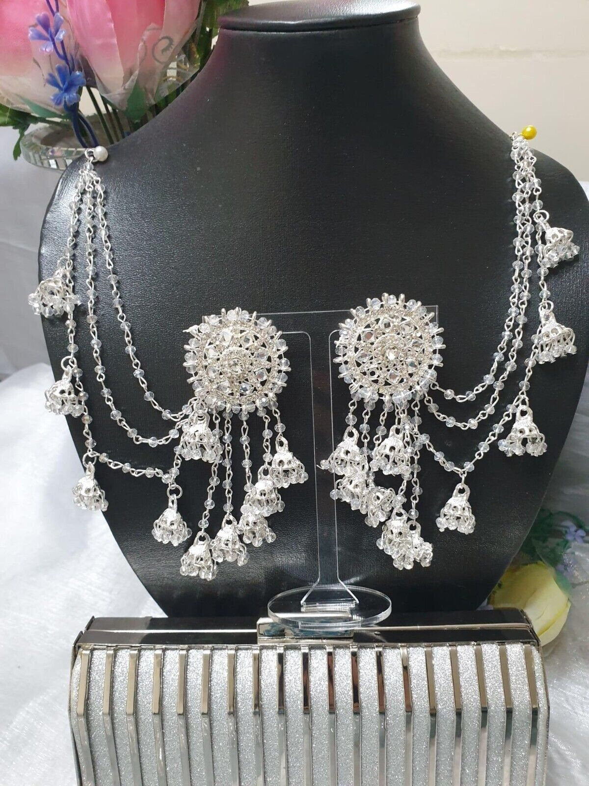 Saharay earrings Bahubali earrings - Big Jhumki Earrings Kaanchain