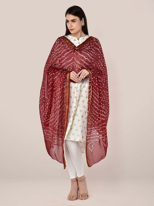 Bandhini Silk Printed Dupatta Chunri Print Dupatta Assorted Colours