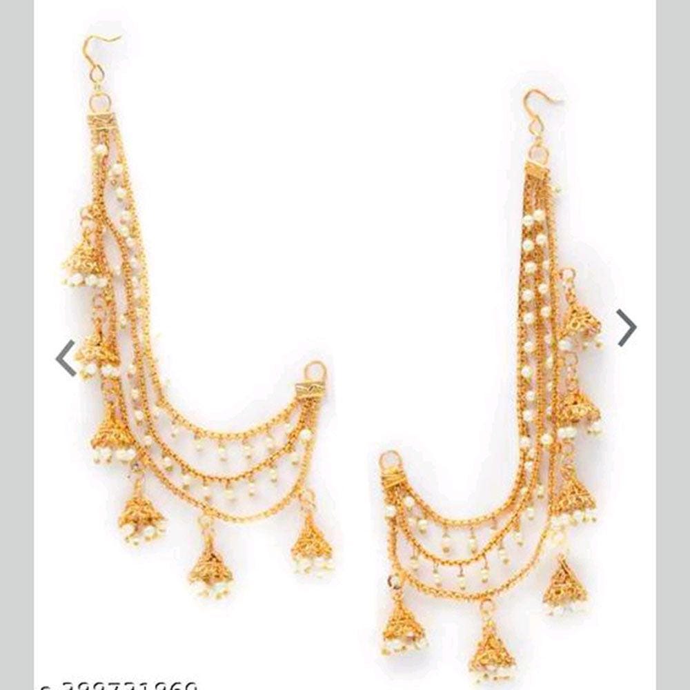 Earring Kaanchain Sahare String with Small Pearls Jhumki Sahare