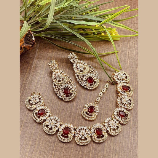 Fine Quality Elegant Zircon Stones Fancy Jewellery Set For Occasions