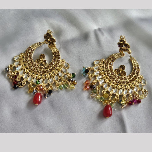 Indian Jewellery, Dangler Earrings Multicolour Earrings