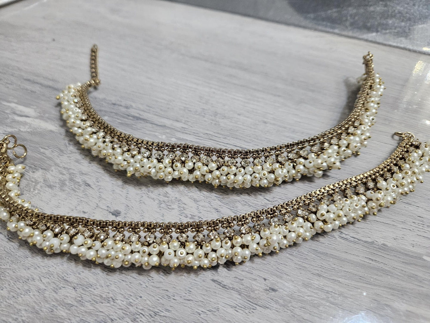 Antique Finish Gajra Anklets Womens Mehndi Dholki Anklets